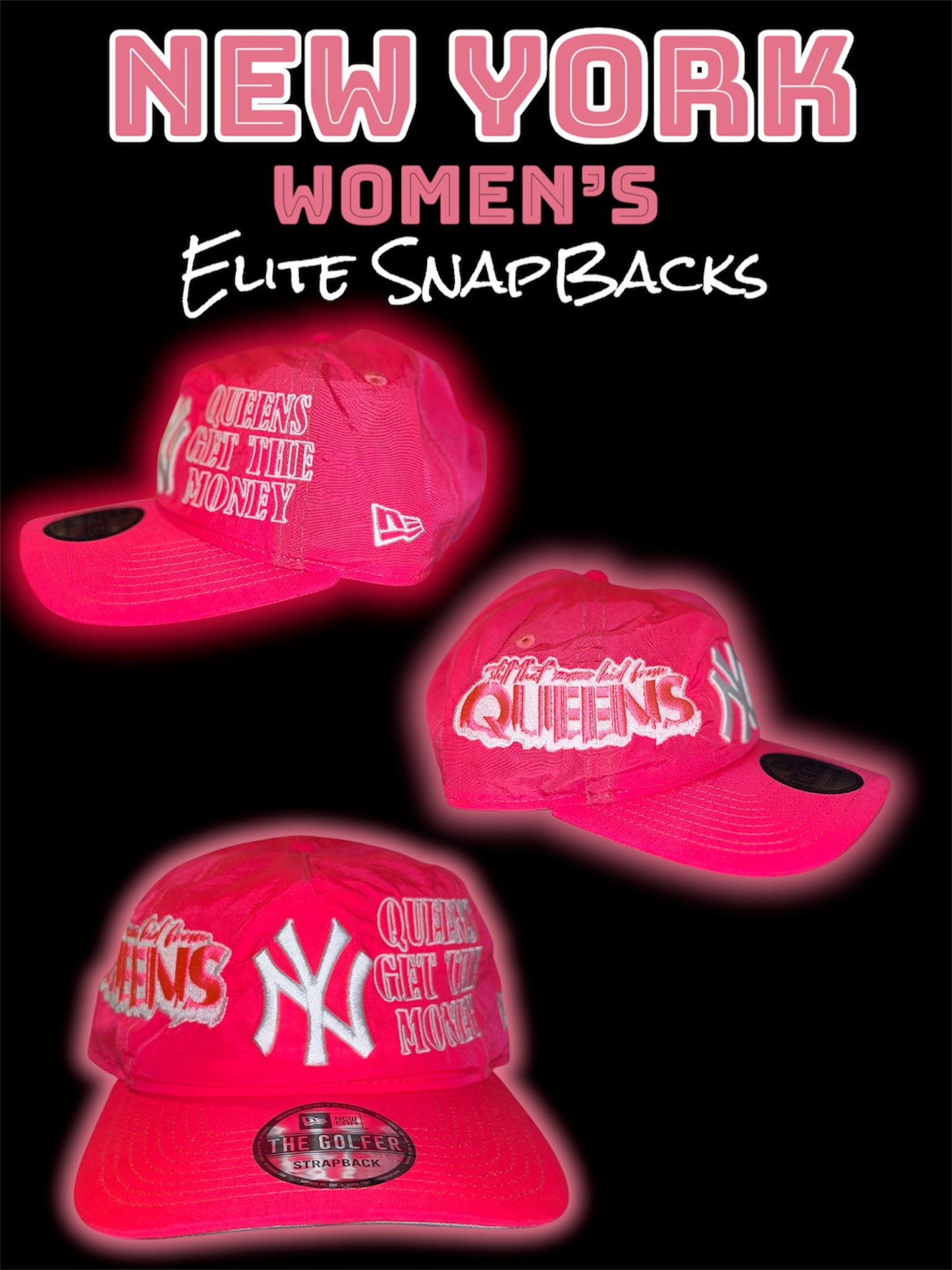 Womens Queens New York Elite StrapBacks