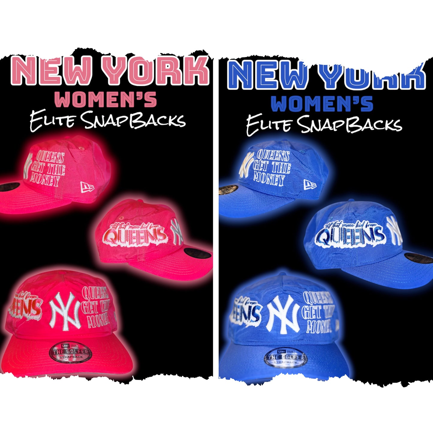 Womens Queens New York Elite StrapBacks